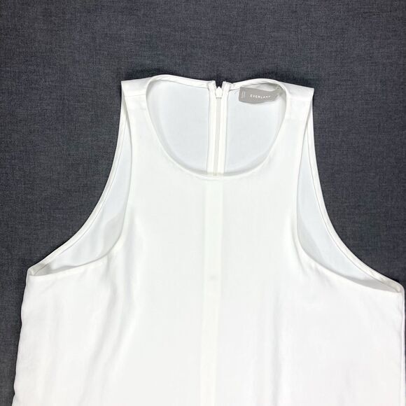Everlane Top Womens 12 White High-Neck Summer Minimalist Comfortable Chic Tank - Picture 4 of 15